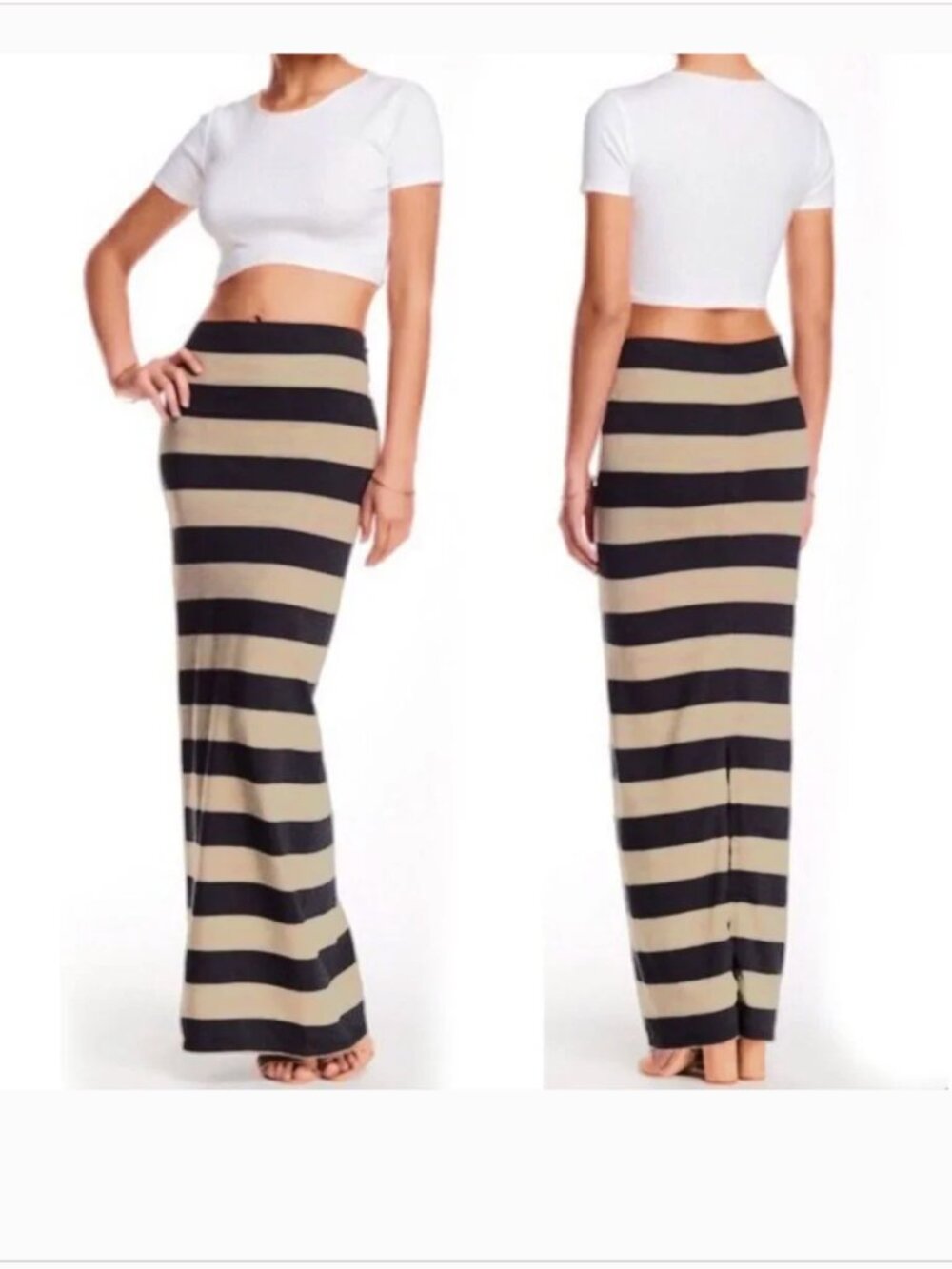 Free People Rugby Stripe Column Maxi Skirt Size M
